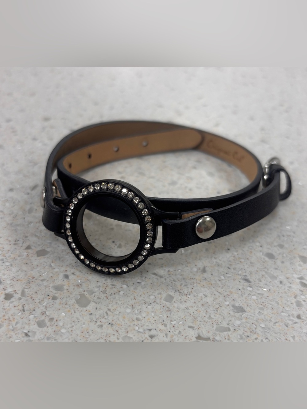 Origami Owl Living Locket Wrap Bracelet Black